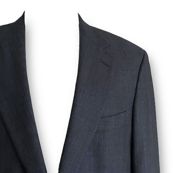 Brooks Brothers 346 Mens Blazer Sz 42R Gray Glen Plaid Stretch Wool Two Button - Picture 4 of 10